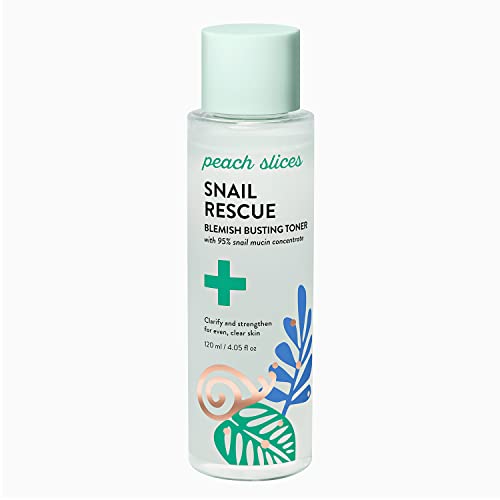 Peach Slices Snail Rescue Blemish Busting Toner - Hydrates, Cica & Hyaluronic Acid - 4.05oz