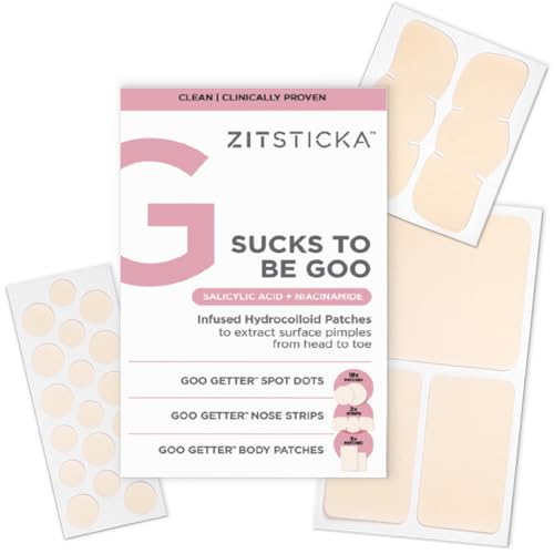 ZitSticka Hydrocolloid Pimple Patches - Acne Treatment with Salicylic Acid, Niacinamide - 23 Pack