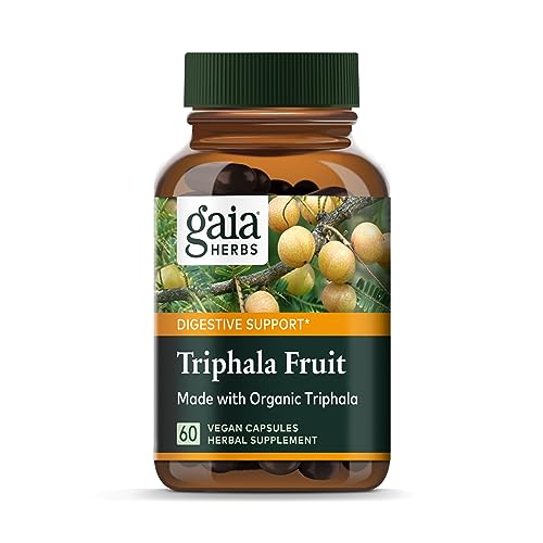 Gaia Herbs Triphala Herbal Supplement - Supports Digestive & Liver Health - 60 Vegan Capsules