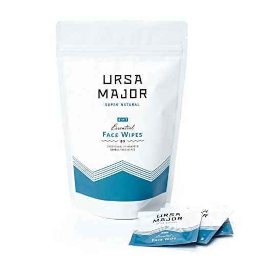 Ursa Major Essential Face Wipes - Gently Exfoliating, Paraben-Free, Vegan - 30 Wipes