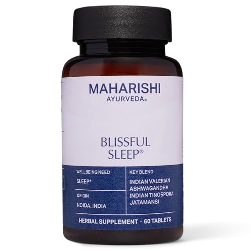 Maharishi Ayurveda Sleep Supplement - Natural Stress Relief, Herbal Blend, 60 Tablets