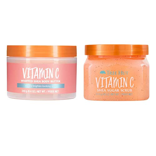 Tree Hut Bath and Body Set - Moisturizing Scrub & Lotion with Vitamin C and AHA - 2 Piece