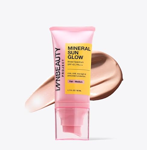 INNBEAUTY Project Mineral Sunscreen - Broad Spectrum SPF 43, Hydrating & Antioxidant - Fair-Medium