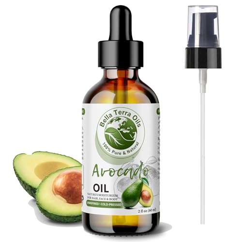 Bella Terra Avocado Body Oil - Nourishing Skincare & Haircare, Cold-Pressed - 2oz