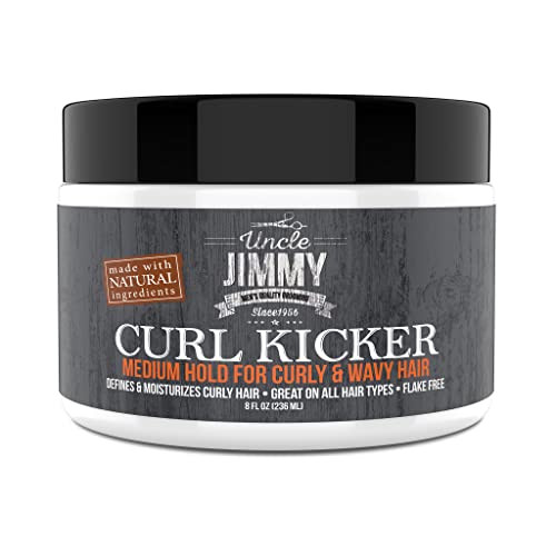 Uncle Jimmy Hair Styling Cream - Medium Hold, Black Seed Oil & Honey, Paraben-Free - 8 Fl Oz