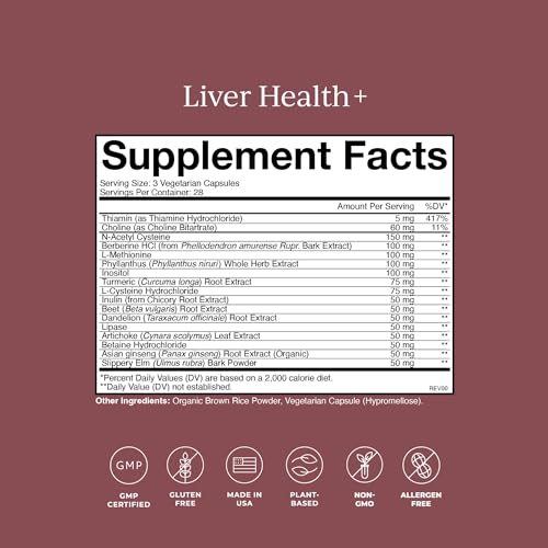 CYMBIOTIKA Liver Supplement - Supports Liver Health & Cleansing, Vegan, Non-GMO - 84 Capsules