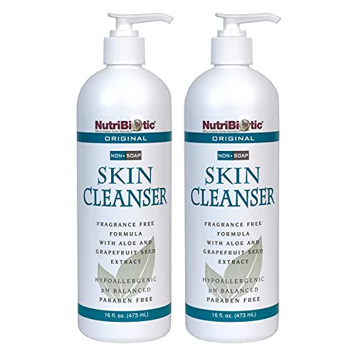 NutriBiotic Face Cleanser - Gentle Cleansing, pH Balanced, Hypoallergenic - 16oz Twin Pack