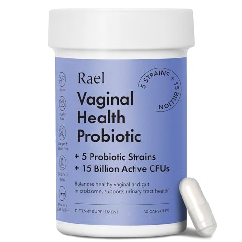 Rael Probiotic for Women - Supports Vaginal & Gut Health, 15 Billion CFU, 30 Capsules