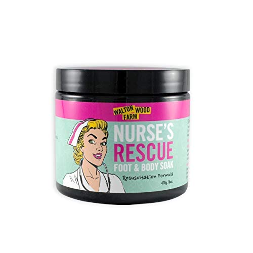 Walton Wood Farm Nurse's Rescue Foot & Body Soak - Epsom Salt, Peppermint Scent - 16oz