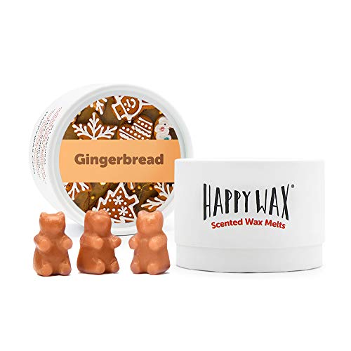 Happy Wax Gingerbread Scented Wax Melts - Natural Essential Oils, Non-Toxic & Pet Safe - 4oz Tin