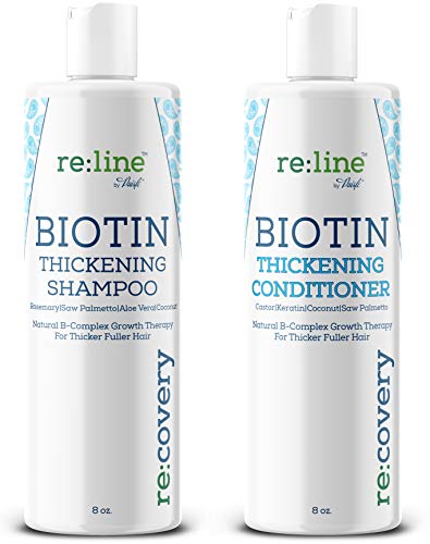 Biotin Hair Growth Shampoo & Conditioner - Thickens & Strengthens, All-Natural Ingredients - 16oz
