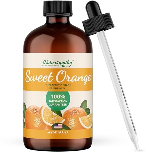 Naturopathy Sweet Orange Essential Oil - Therapeutic Quality, Lab Tested, 4 fl. Oz, Glass Dropper