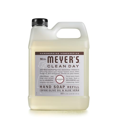 Mrs. Meyer's Hand Soap Refill - Lavender Scent, Plant-Derived, 33 oz, Cruelty-Free