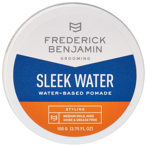 Frederick Benjamin Sleek Water Pomade - Medium Hold, High Shine, Argan Oil Infused - 3.75oz