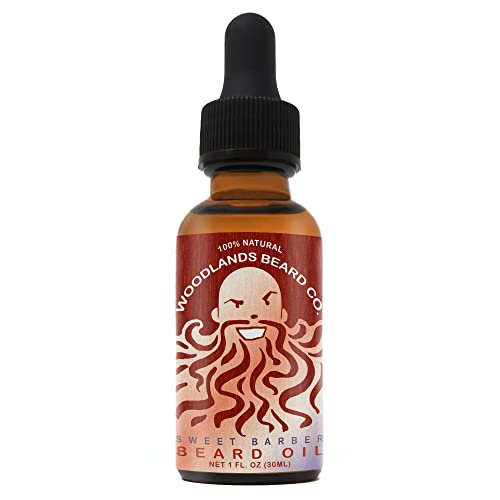 Sweet Barber Beard Oil - Hydrates & Softens, 100% Natural with Sandalwood Lavender Scent - 2oz