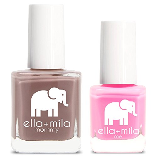 ella+mila Nail Polish Set - 7-Free, Vegan, PETA Certified - Cup O'Latte + Pinkterest