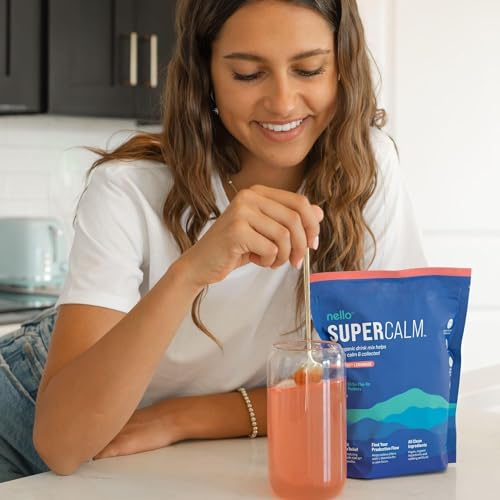 Nello Supercalm Powdered Drink Mix - Promotes Relaxation & Focus, Raspberry Lemonade - 20 Ct