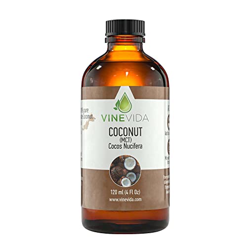 VINEVIDA MCT Coconut Carrier Oil - Raw, Vegan, Versatile for DIY Skincare & Candles - 4 oz