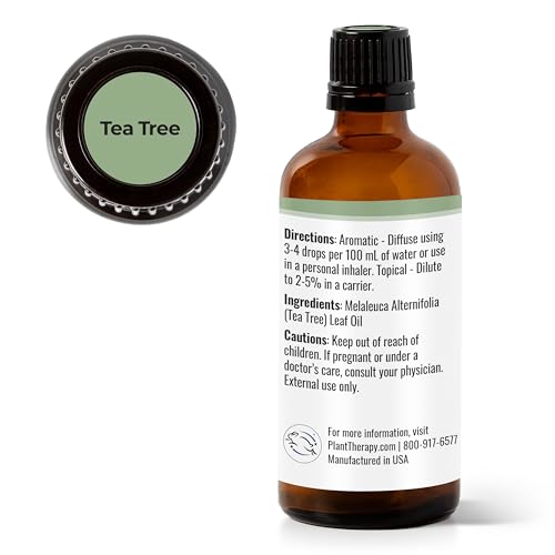 Plant Therapy Tea Tree Essential Oil - Soothes Skin, Purifies Air, Supports Immunity - 100 mL