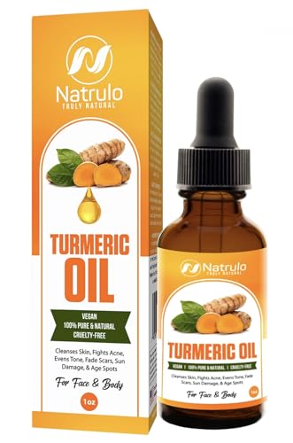 Turmeric Serum for Face & Body - Brightening Oil for Dark Spots, Heals Scars - 1oz