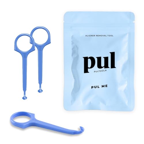 PUL Clear Aligner Removal Tool - Hygienic, Ergonomic Design for Easy Use - Blue, Pack of 3