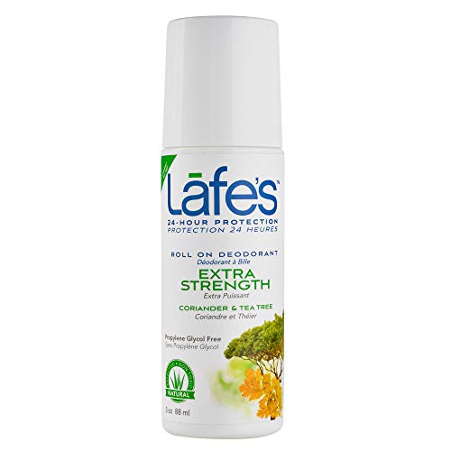 Lafe’s Roll-On Deodorant - 24-Hour Odor Protection, Vegan, No Toxins - Coriander & Tea Tree, 3oz