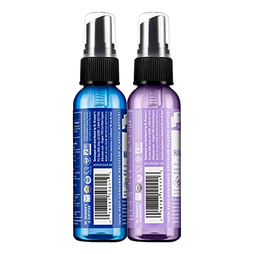 Dr. Bronner's Hand Sanitizer Spray Pack - Organic Lavender & Peppermint, No Harsh Chemicals - 6-Pack