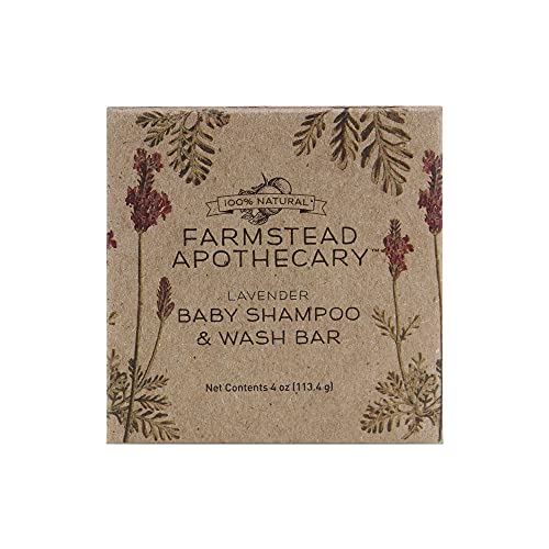 Farmstead Apothecary Baby Shampoo & Wash Bar - Gentle, Plant-Based, Vegan - 4.5 oz