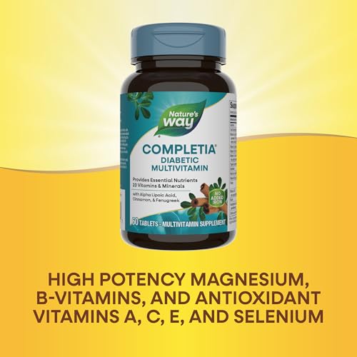 Nature's Way Completia Diabetic Multivitamin - Essential Nutrients & Antioxidants - 60 Tablets