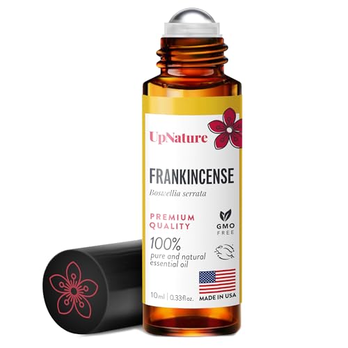 UpNature Frankincense Essential Oil Roll On - Pure Oil for Skin Balance, Soothing Aroma - 10ml