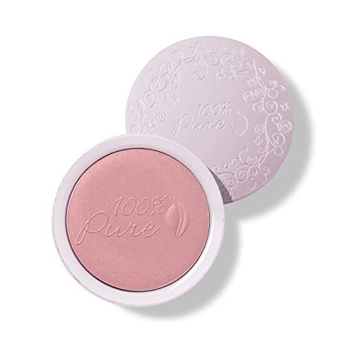 100% PURE Powder Blush - Nourishing Rosehip Oil, Soft Shimmery Finish, Natural Ingredients - 1.81oz