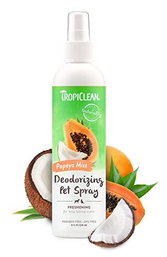 TropiClean Pet Cologne - Long-Lasting Papaya & Coconut Scent, Nourishing & Soothing - 8 oz