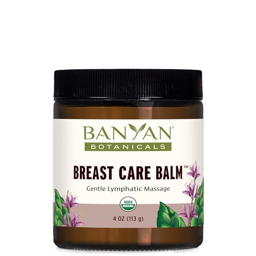 Banyan Botanicals Breast Care Balm - Organic Herbal Salve for Lymph Health & Circulation - 4 oz