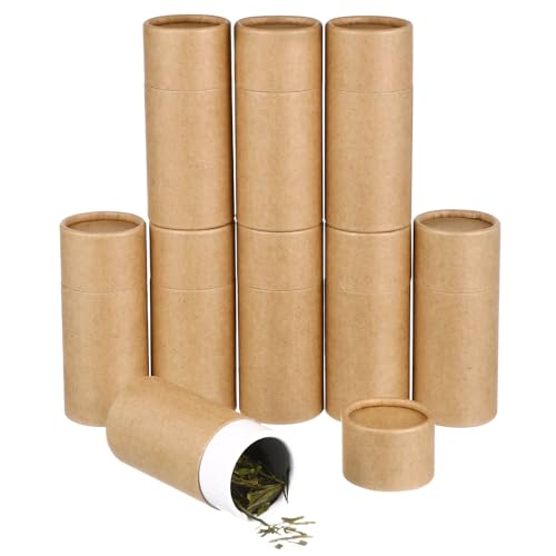 HEMOTON Kraft Paper Tubes - Durable Storage for Oils, Tea, Crafts & More - 30 Pack 50ml