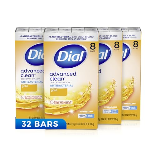 Dial Antibacterial Bar Soap - 99.9% Bacteria Removal, Moisturizing & Dermatologist Approved - 32oz