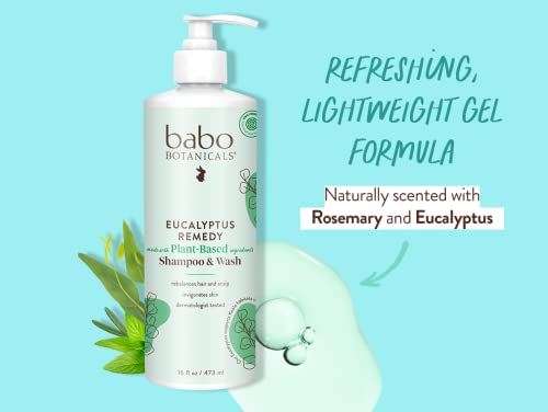 Babo Botanicals Eucalyptus Remedy Shampoo - Nourishing, EWG Verified, Vegan - 8oz