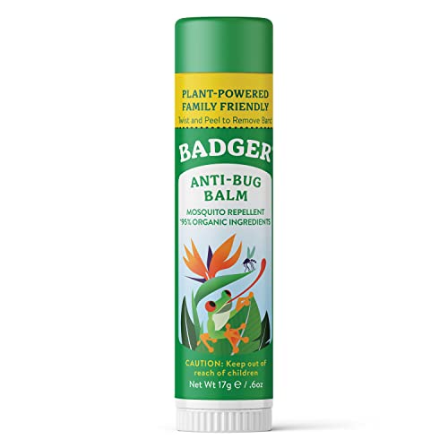 Badger Bug Repellent Stick - Natural Insect Protection with Citronella & Lemongrass - 0.6 oz