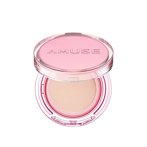 Amuse Vegan Cushion 01 - Dewy Glow, Long-Lasting Hydration, Lightweight - Clear Pink Beige