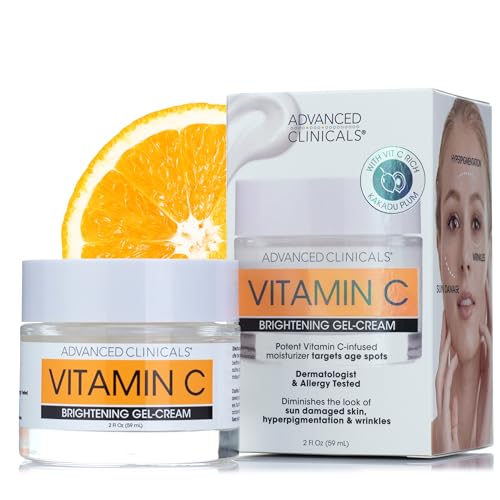 Advanced Clinicals Vitamin C Face Moisturizer - Hydrates, Reduces Age Spots & Wrinkles - 2 Fl Oz