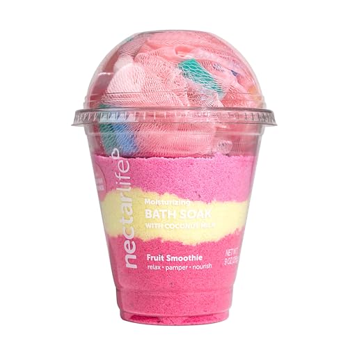 Relaxing Bath Soak & Bubble Bath - Natural Detox, Moisturizing, Vegan - 9oz Fruit Smoothie