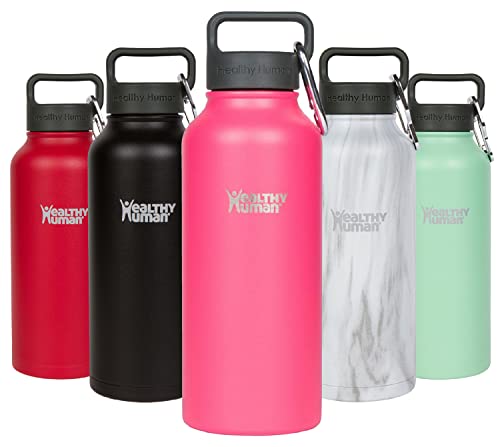 Healthy Human Stainless Steel Water Bottle - Keeps Drinks Hot/Cold, BPA-Free - 32oz, Hawaiian Pink