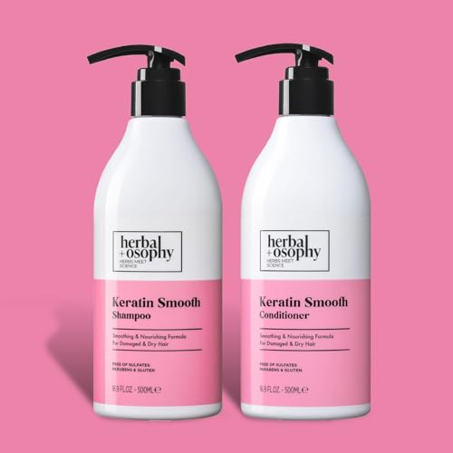 Keratin Strength Shampoo & Conditioner Set - Repairs & Strengthens, Gluten-Free - 12oz