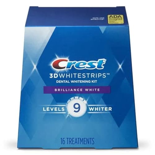 Crest 3D Whitestrips Brilliance White - Brightens Teeth, Easy 16 Treatments - 32 Strips