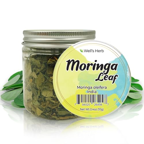 Well's Herb Moringa Leaf Hair Oil - Nourishing & 100% Natural for DIY Hair & Skin Care - 0.4oz