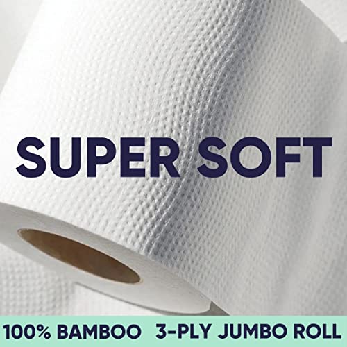 Cloud Paper Bamboo Toilet Paper - Ultra-Soft, PFAs Free, FSC Certified - 24 Rolls, 300 Sheets Each