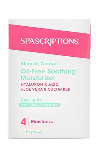 SpaScriptions Oil-Free Soothing Moisturizer - Hydrates & Refreshes with Aloe & Cucumber - 1.7oz