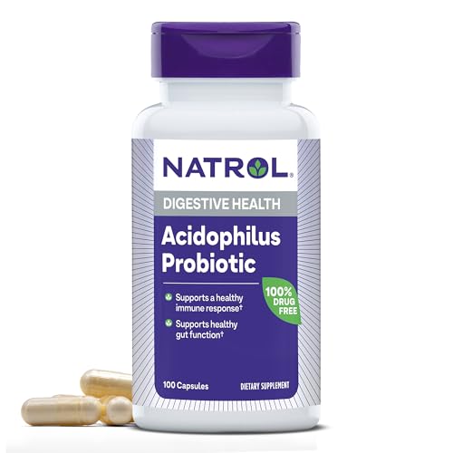 Natrol Probiotic 100 mg - Supports Digestive & Immune Health, 100 Capsules, 33-Day Supply