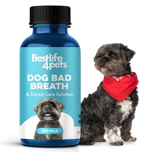 BestLife4Pets Dog Dental Care - Natural Oral Health Support, Tooth Pain Relief - 400 Pills