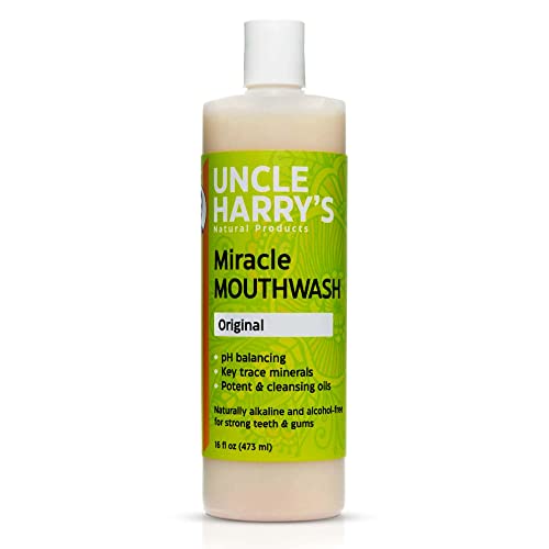 Uncle Harry's Miracle Mouthwash - Fresh Breath, pH Balanced, Natural Ingredients - 16 fl oz