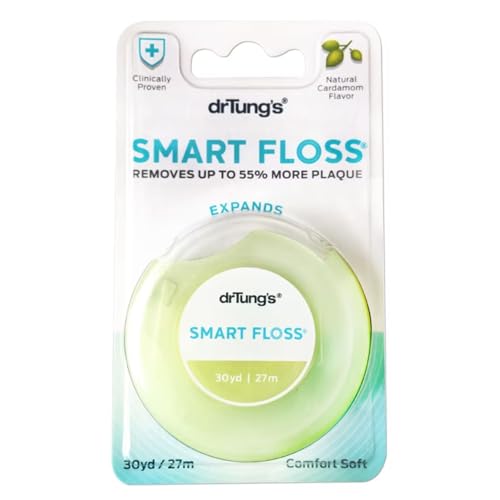 DrTung's Smart Floss - Gentle, Expanding Dental Care, Cardamom Flavor - Pack of 12